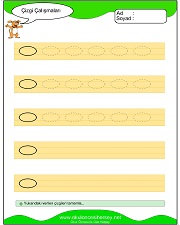 okul öncesi çizgi çalışma sayfaları